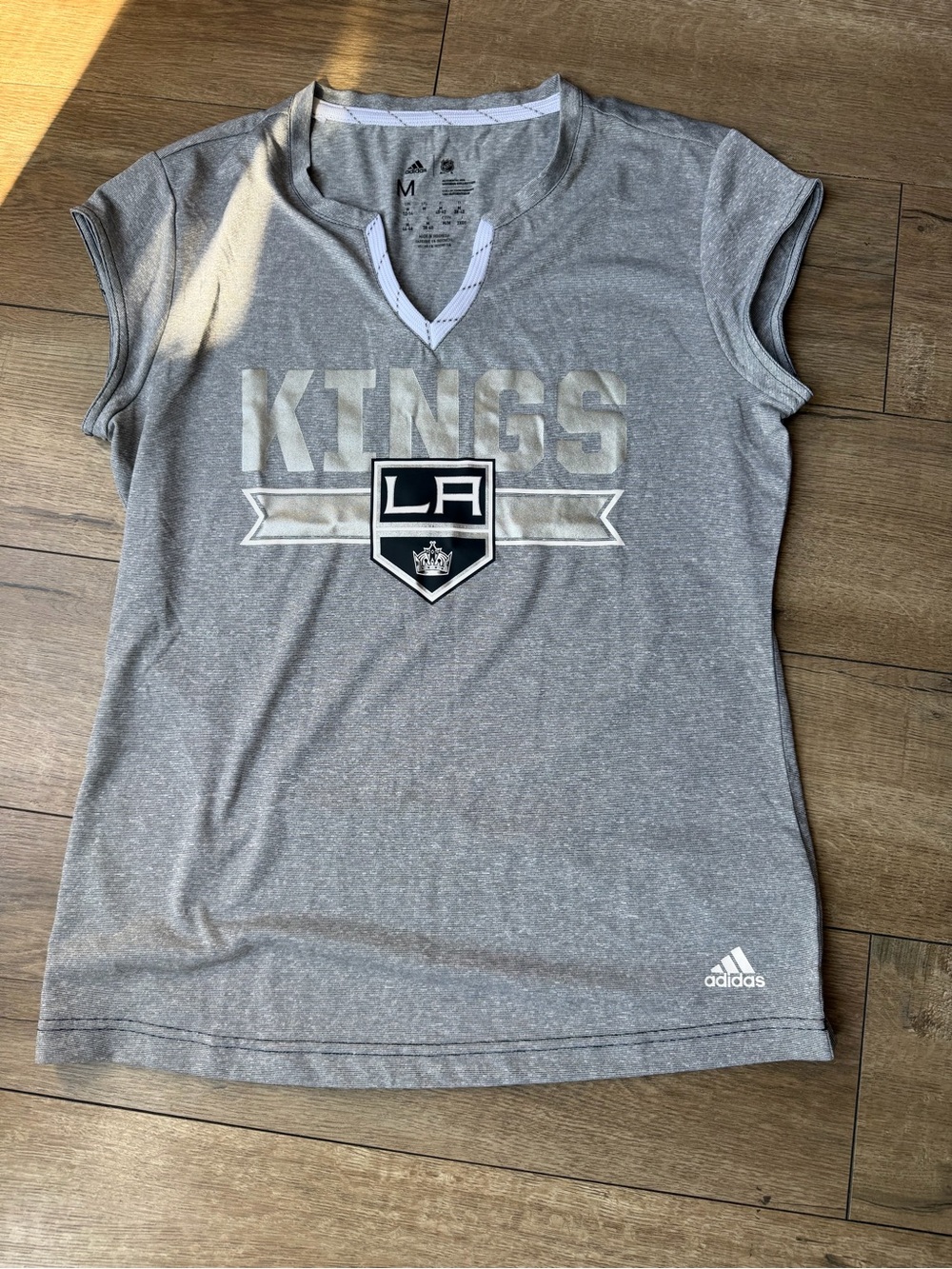 adidas Gray LA Kings Short Sleeve Tee